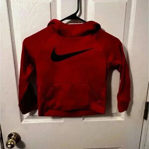 Red Nike Dri Fit Hoodie Size Youth XS 4 Pullover EUC